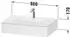 Duravit Qatego Einbauwaschtisch mit Konsole 80x55 cm basalt matt (QA4690043430000)