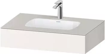 Duravit Qatego Einbauwaschtisch mit Konsole 80x55 cm wei&szlig; supermatt (QA4690084840000)