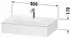 Duravit Qatego Einbauwaschtisch mit Konsole 80x55 cm weiß supermatt (QA4690084840000)