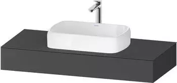 Duravit Qatego Konsolen mit Ausschnitt mittig 120x55 cm graphit matt (QA4802049490000)