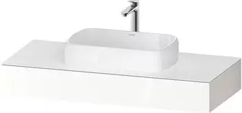 Duravit Qatego Konsolen mit Ausschnitt mittig 120x55 cm wei&szlig; hochglanz (QA4802022220000)