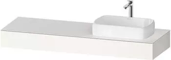 Duravit Qatego Konsolen mit Ausschnitt rechts 160x55 cm wei&szlig; supermatt (QA4807084840000)