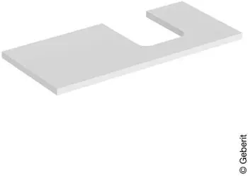 Geberit ONE Ausschnitt rechts f&uuml;r Aufsatzwaschtisch Schalenform 105 cm wei&szlig; / matt (505.314.00.2)