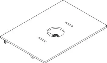 Hansgrohe Xelu Q Konsole mit Ausschnitt mittig 78 x 55 cm ohne Hahnloch, diamantgrau matt