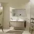 Hansgrohe Xelu Q Konsole mit 2 Ausschnitten 136x55 cm geschliffen 50x48 cm eiche natur