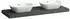 Laufen Lani Waschtischplatte, Ausschnitt links und rechts, 1370x495x65mm, H4046841122661, Verkehrsgrau