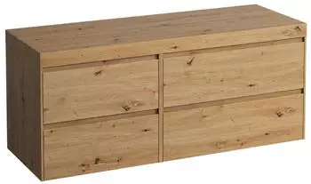 Laufen Lani Waschtischplatte wildeiche gro&szlig;e Schublade rechts,1370x495x580mm, H4065811122671, Wildeiche