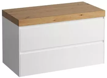 Laufen Lani Waschtischplatte wildeiche 985x495x580mm, H4065601122601, Wei&szlig; matt