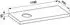 Laufen Lani Waschtischplatte, Ausschnitt links, 1185x495x65mm, H4046721122661, Verkehrsgrau