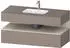 Duravit Qatego Einbauwaschtisch mit Unterbau 1200 mm mit Nischenbeleuchtung basalt matt (QA4787083430010)