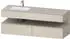 Duravit Qatego Einbauwaschtisch mit Unterbau 1600 mm mit Nischenbeleuchtung taupe supermatt (QA4795083830010)