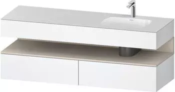Duravit Qatego Einbauwaschtisch mit Unterbau 1600 mm wei&szlig; matt (QA4796083180000)