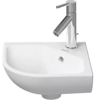 Duravit ME by Starck Eckhandwaschbecken 44x38cm, weiß seidenmatt (072243AC00)