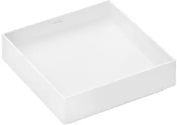 Hansgrohe Xuniva Evo E Aufsatzwaschtisch 400x400mm, ohne Hahnloch/&Uuml;berlauf, mattwei&szlig; (60324700)