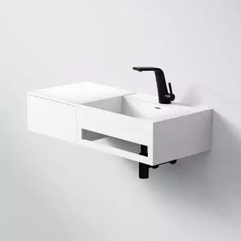 Steinberg Serie 443 Wandwaschtisch Solid Surface 900mm wei&szlig; matt (443 7205 W)