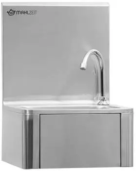 Mahlzeit Handwaschbecken Edelstahl mit Kniebet&auml;tigung und Seifenspender (WB1)