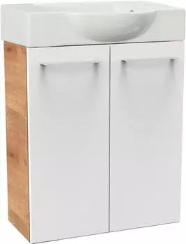 Fackelmann SBC Waschtisch mit Unterschrank 55cm Asteiche/Wei&szlig;
