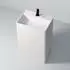 Steinberg Serie 445 Standwaschtisch Solid Surface weiß matt 600x420x900mm (445 7110 W)