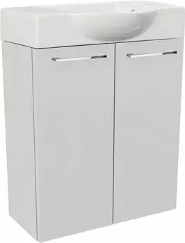 Fackelmann SBC Waschtisch mit Unterschrank Wei&szlig;/Wei&szlig; Matt 55cm (71120227-0)