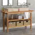 vidaXL Waschtisch mit Marmorbecken Creme Massivholz Teak (3096578)