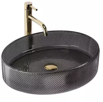 Rea Mirella Aufsatzwaschbecken Schwarz (REA-U3524)