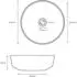 LuxeBath Aufsatzwaschbecken Rund Keramik Weiß 400x400x135mm inkl. Ablaufgarnitur ohne Überlauf (390002220)