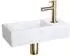 Differnz Jukon Aufsatzwaschbecken Beton Hellgrau 38,5x18,5x9cm Wasserhahn Mattschwarz