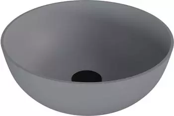 polysan Banera Round Aufsatzwaschtisch &Oslash;39cm, matt grau, ohne &Uuml;berlauf (14337.31)