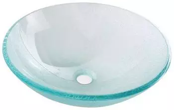 Sapho ICE Glaswaschtisch rund Aufsatz glasklar Ø42cm (2501-04)