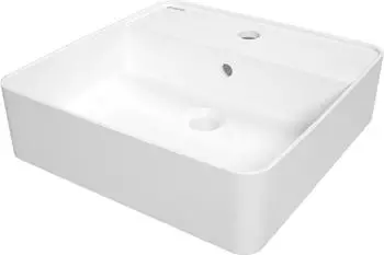 Deante Square Aufsatzwaschbecken Keramik 42x42cm weiß glanz (CGS_6U4B)