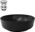 LuxeBath Aufsatzwaschbecken rund Keramik schwarz matt Ø415x135mm (490009093)
