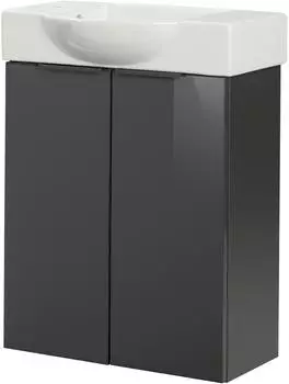 Fackelmann SBC Waschtisch mit Unterschrank 55cm anthrazit matt (1985746)