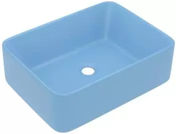 vidaXL Waschbecken matt hellblau 41x30x12cm, Keramik (147044)