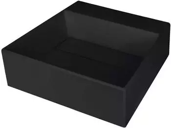 Deante Correo Aufsatzwaschbecken 40x40cm eckig Granitoptik schwarz matt (CQR_NU4M)