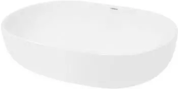 ECD Germany Aufsatzwaschbecken oval, Keramik, wei&szlig;, 600x420mm