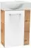 Fackelmann SBC Waschtisch-Set mit Unterschrank, 45,5cm, Asteiche/weiß, links