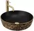 Rea Babilon Aufsatzwaschbecken schwarz/gold (REA-U5418)