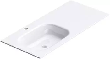 doporro Colossum04 Einbauwaschbecken Mineralguss 100x48x14cm Wei&szlig; (Colossum04)