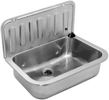 Caldo Ausgussbecken Edelstahl mit Alu-Klapprost