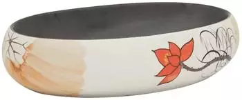 vidaXL Aufsatzwaschbecken oval 59x40x15cm Keramik mehrfarbig (155113)