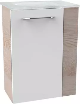 Fackelmann SBC Waschtisch-Set Glas/Holzwerkstoff braun/weiß 45cm (SBC)