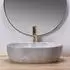 Rea Lara Aufsatzwaschbecken oval 48,5x35cm Keramik grauer Stein (REA-U9889)