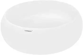 ECD Germany Aufsatzwaschbecken Rund Keramik Wei&szlig; &Oslash;350x120mm