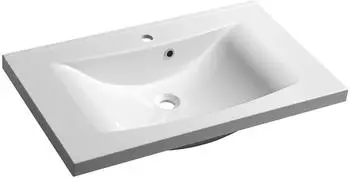 Sapho Luciola Waschbecken 80x48cm, Kunstmarmor, weiß glanz (50081)