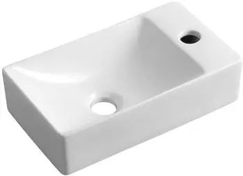Sapho MARGITHA Keramik-Waschtisch 38x22cm, Armaturloch rechts, weiß (MGT3822)