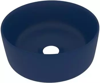 vidaXL Waschbecken Rund Matt Dunkelblau 40x15cm Keramik (147012)
