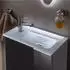 Fackelmann SBC KARA Gäste-WC Waschtisch-Set 45cm Anthrazit matt, Glas, beleuchtet (SBC)