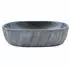 vidaXL Aufsatzwaschbecken oval 47x33x13cm, schwarz und grau, Keramik (155068)