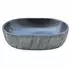 vidaXL Aufsatzwaschbecken oval 47x33x13cm, schwarz und grau, Keramik (155068)