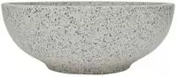 vidaXL Aufsatzwaschbecken Grau Rund &Oslash;41x14 cm Keramik